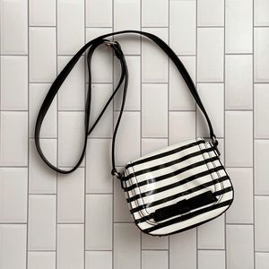 Kate Spade Patent Leather Striped Crossbody Bag